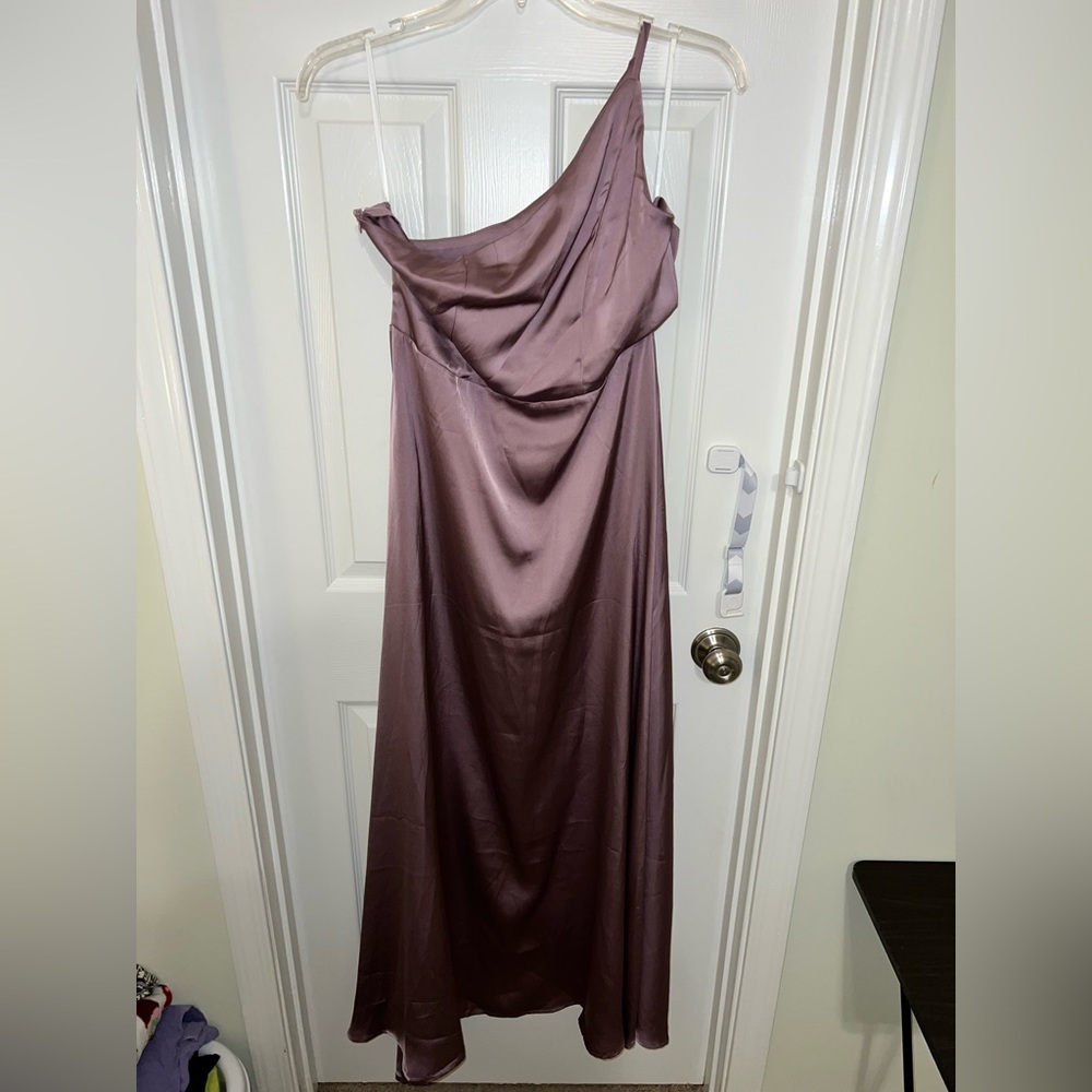 SHEIN one shoulder formal dress in purple